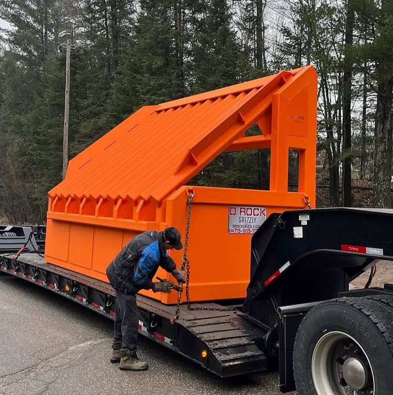 Rock separator in action