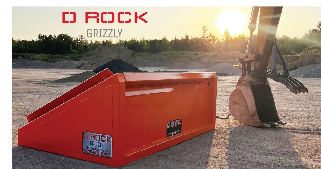 D Rock Grizzly rock separator for skid steers in use